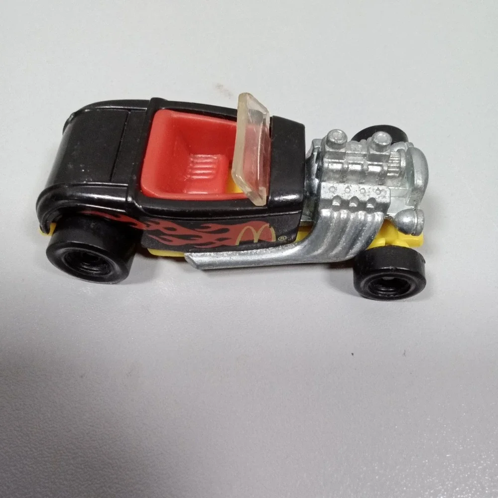 Hot Wheels 1993 McDonalds Happy Meal Hot Rod Black Red Flames Mattel Vintage Toy
